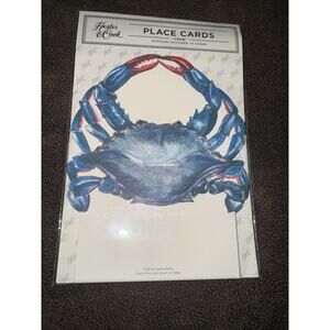 Hester & Cook Table Accents "Blue Crab" Table Decoration Place Cards Set of 12